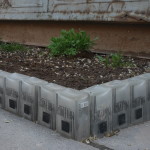 A row of emptied Malevich vodka bottles used to occupy a chunk of public space in Bishkek, Kyrgyzstan; photo: Oleksiy Radynski